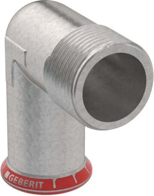 Geberit coude de transition Mapress acier C 28mmxR 3/4, 90°, mâle, galvanisé extérieur (21609)