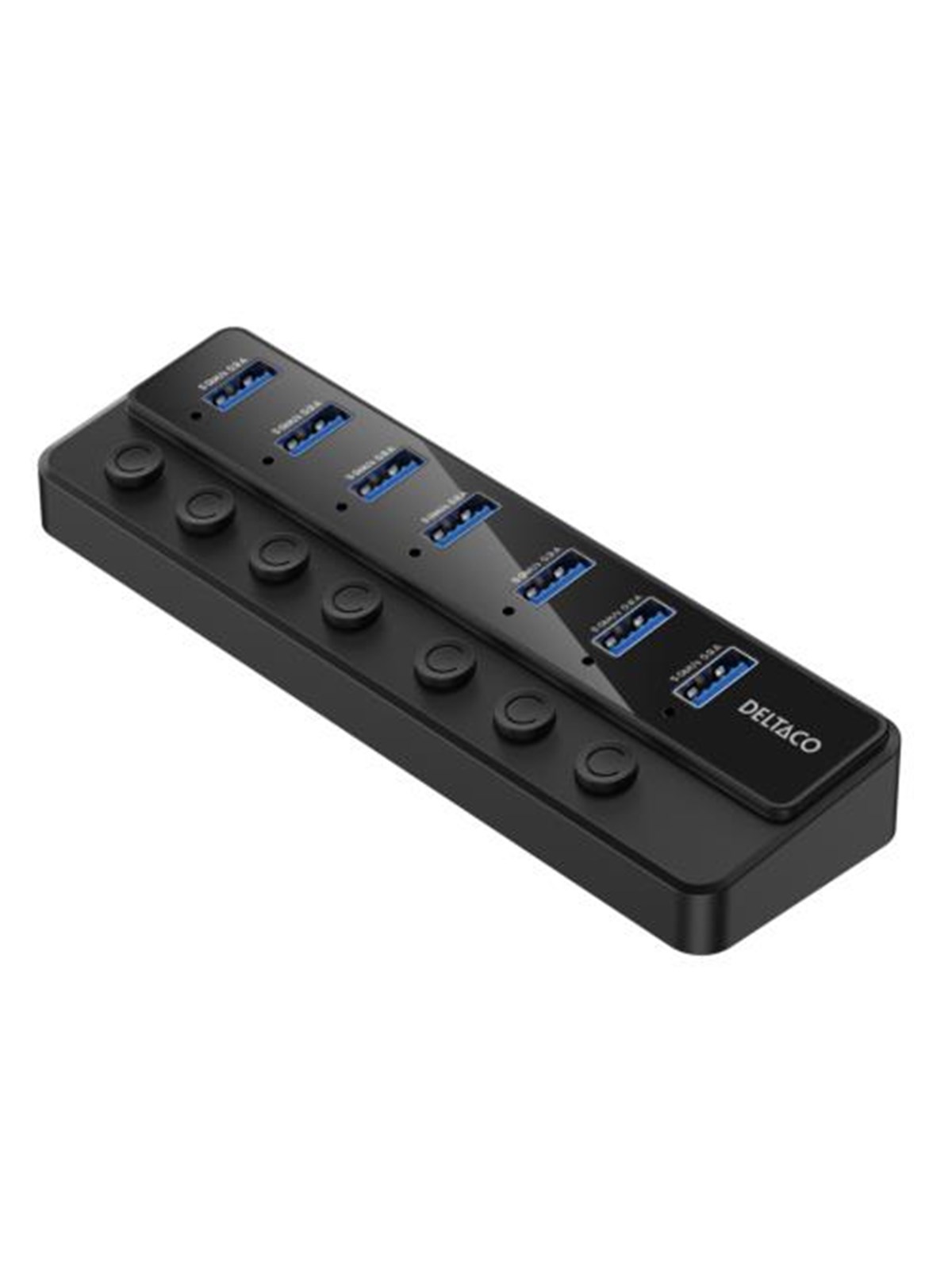 Deltaco USB-A Hub - 7x USB-A Ports USB-Hubs - USB 3.0 - 7 - Schwarz