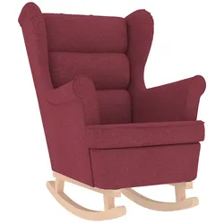 vidaXL Schaukelsessel Weinrot 74x90x102 cm Stoff