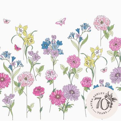 Fototapete LAURA ASHLEY "Gilly", bunt, B:3m L:2,8m, Vlies, Tapeten, 300x280cm