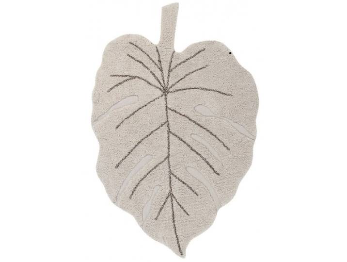 Tapis coton lavable monstera natural 120x180cm