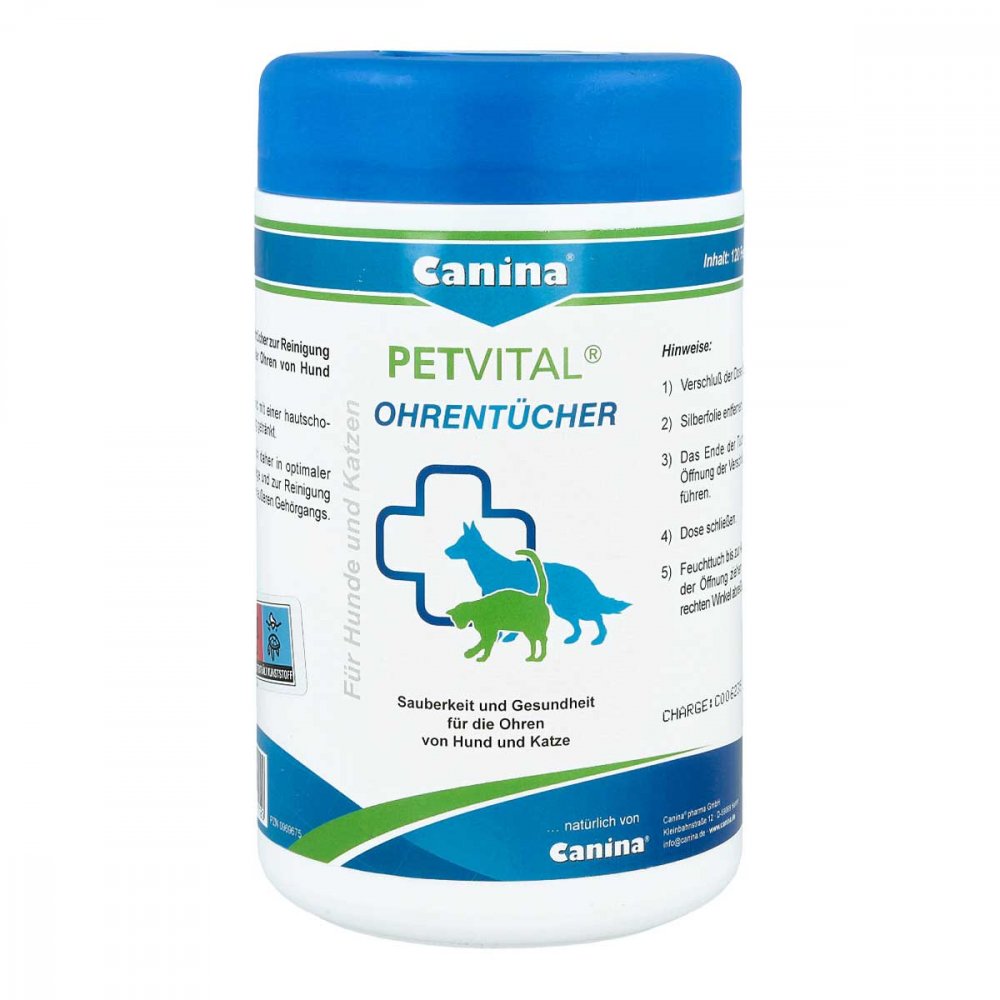 Canina pharma GmbH Petvital Feuchttücher für Ohren 00969675