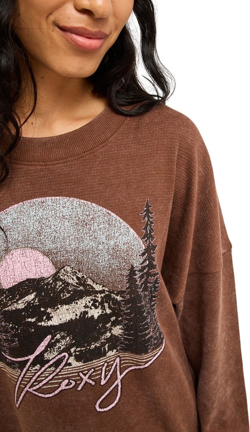 Funktionstop ROXY "Eastside Midweight", Damen, Gr. XS, chestnut, Obermaterial: 60% Baumwolle, 40% Polyester., Tops