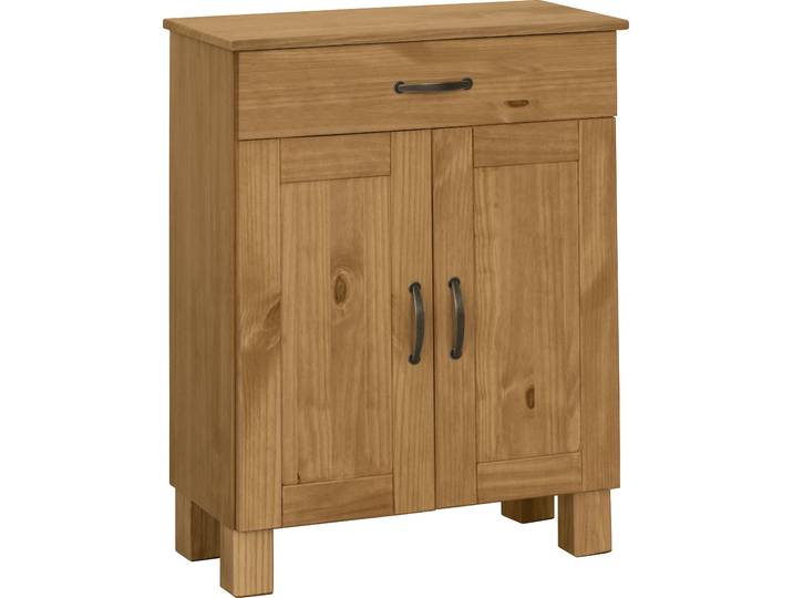Unterschrank HOME AFFAIRE Rodby , beige (natur gebeizt, gewachst), B:60cm H:80cm T:30cm, Massivholz, Schränke, Unterschrank, FSC-zertifiziertes Massivholz, Breite 60cm, Höhe 80cm