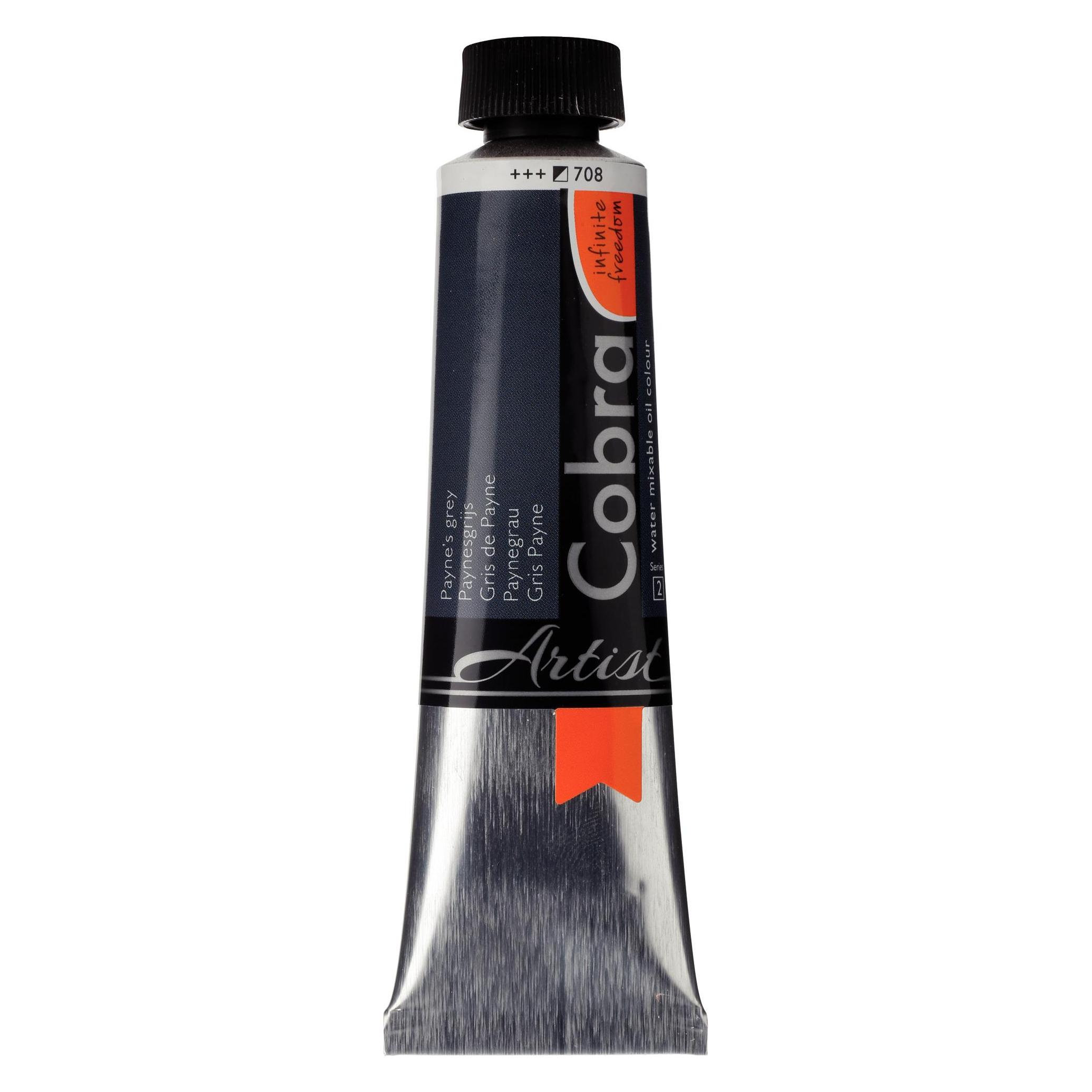 Talens Oelfarbe Cobra wasservermalbar Paynegrau 708 (40 ml) (21057080)