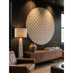 Flachgewebe-Teppich Schachbrett Beige 120x120 cm Schachbrett