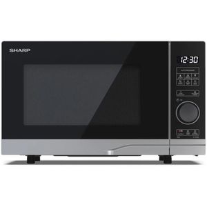 Sharp Mikrowelle YC-PS204AE-S, 700 Watt, silber, mit Drehteller, Garraum 20 Liter