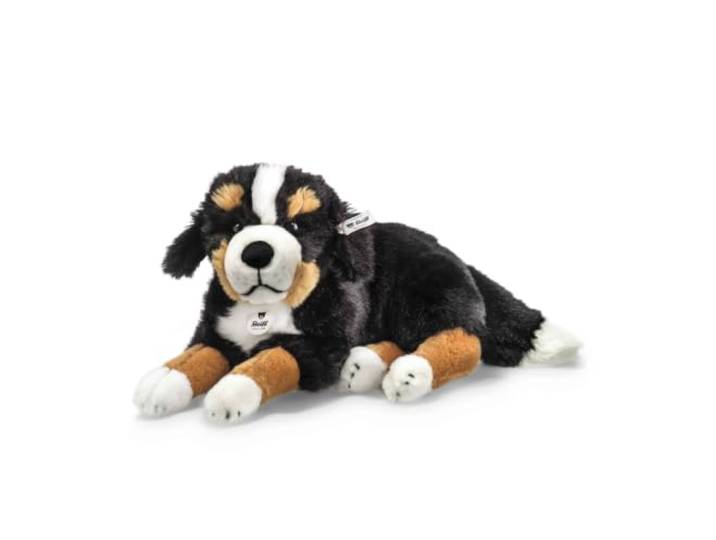 Steiff Kuscheltier Senni Berner Sennenhund, Süßes Stofftier mit Kunststoffaugen, Kinder, Jungen & Mädchen, Plüschtier 45 cm, Schwarz, 079528
