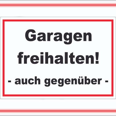 HB-Druck Garagen freihalten Aufkleber A9 (37x52mm)