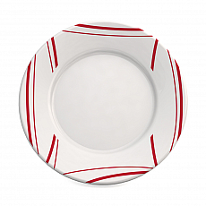 ORNAMIN Teller flach - Schilf - rot - Ř23,5cm 305859