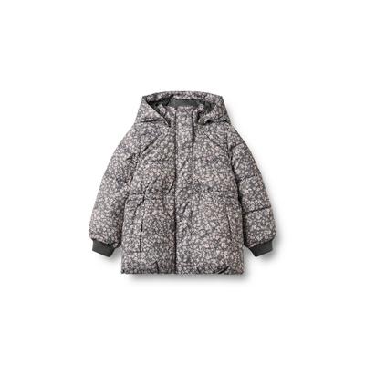 Allwetterjacke WHEAT "WHEAT Puffer Jacket Eli", Mädchen, Gr. 116, schwarz charcoal flowers, 100% Polyester, mehrfarbig, normal, ohne Ausschnitt, Jacken, atmungsaktiv