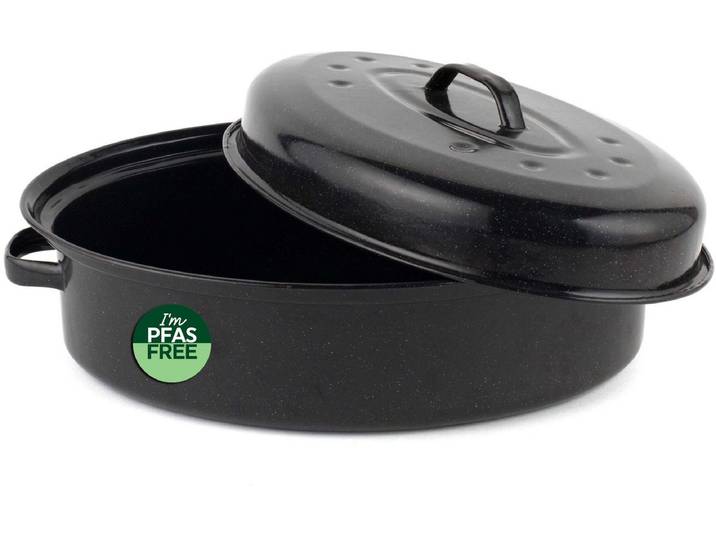 Salter 36cm Zelfbedruipende Braadslee met Deksel - Zwart