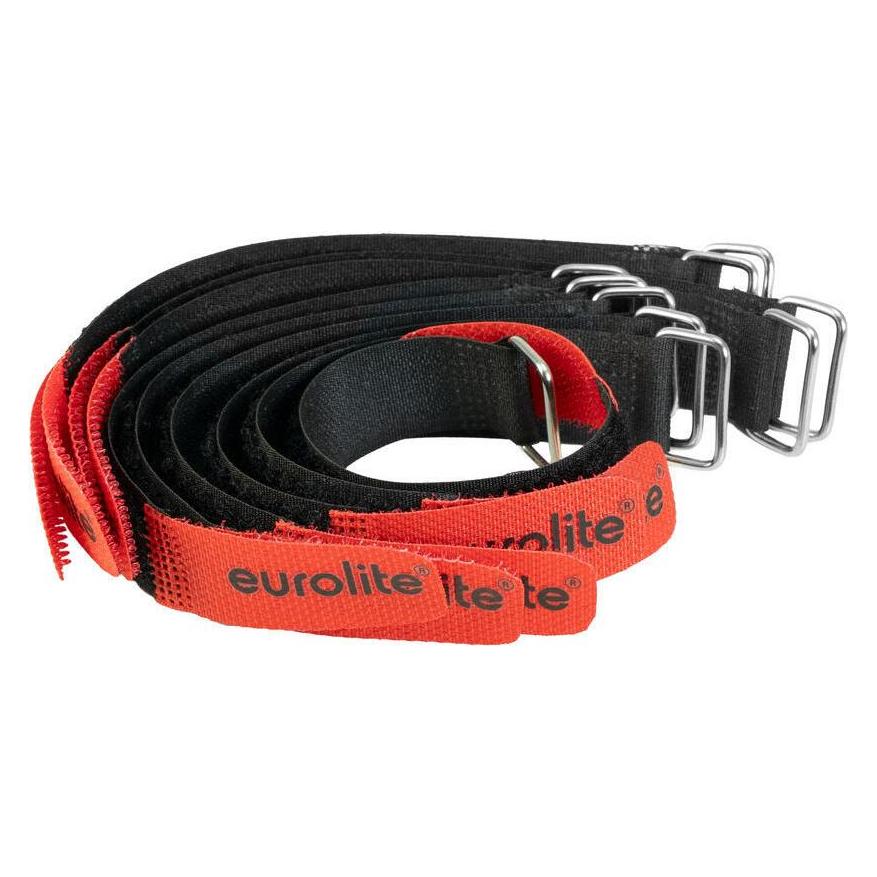 Eurolite Kabelbinder Klettverschluss AR-20 20x180mm schwarz/rot 10er Set (Klettkabelbinder, 180 mm, 10 Stk.) (30006007)