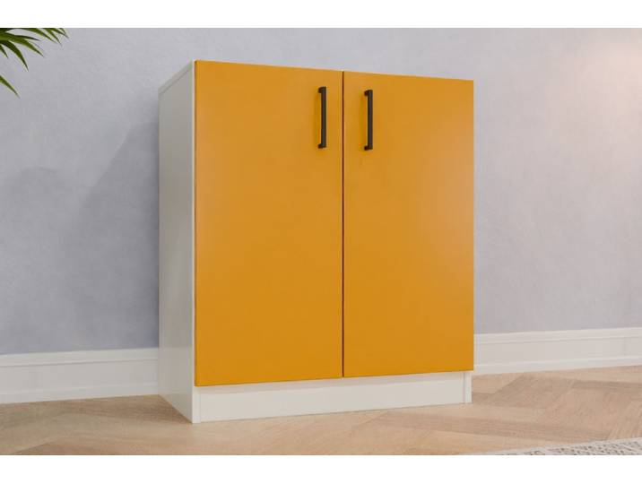 Badezimmer Kommode nach Maß - RAL 1004 Goldgelb - 80x70x42cm - Individuell konfigurieren