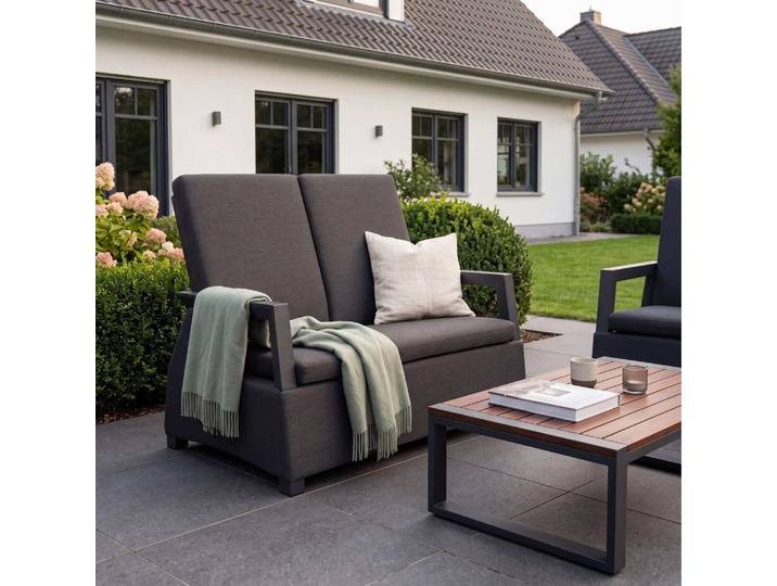 CLEMENTO New Malaga 2-Sitzer Sofa Aluminium/Sunbrella