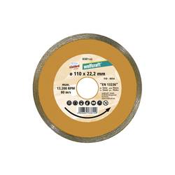Wolfcraft 8381000 Standard-Ceramic Diamanttrennscheibe Durchmesser 110 mm Bohrungs-Ø 22.2 mm Fliesen 1 St.