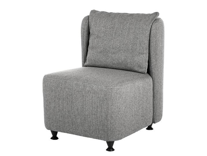 Fauteuil Kiri Gris/Gris clair Tissé à plat 68 x 74 x 73cm
