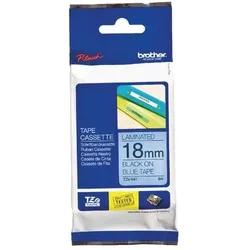 Brother TZe-541 Authentic Schriftband Selbstklebend Schwarzer Druck auf Blau 18 mm x 8m