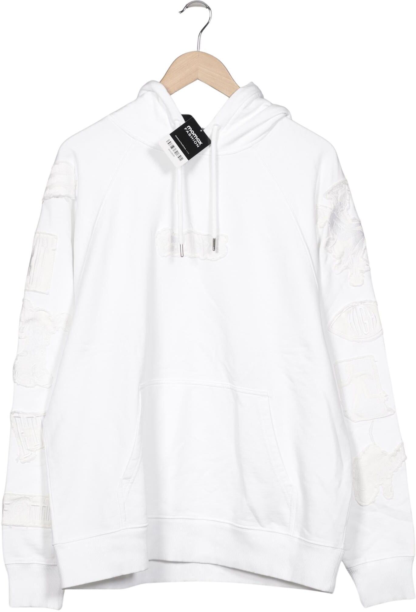 etudes studio Herren Kapuzenpullover, Weiß, Gr. L, Baumwolle - Second Hand