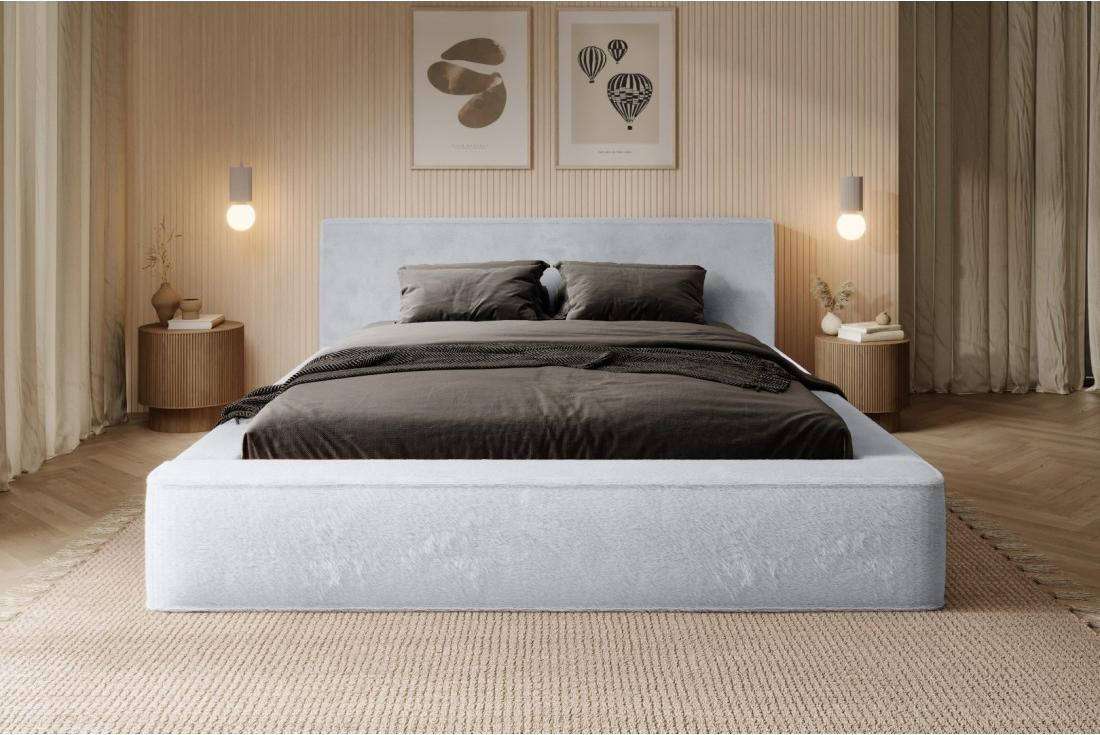 Meublorama Opbergbed ORLANE - Polar White - 160x200 cm