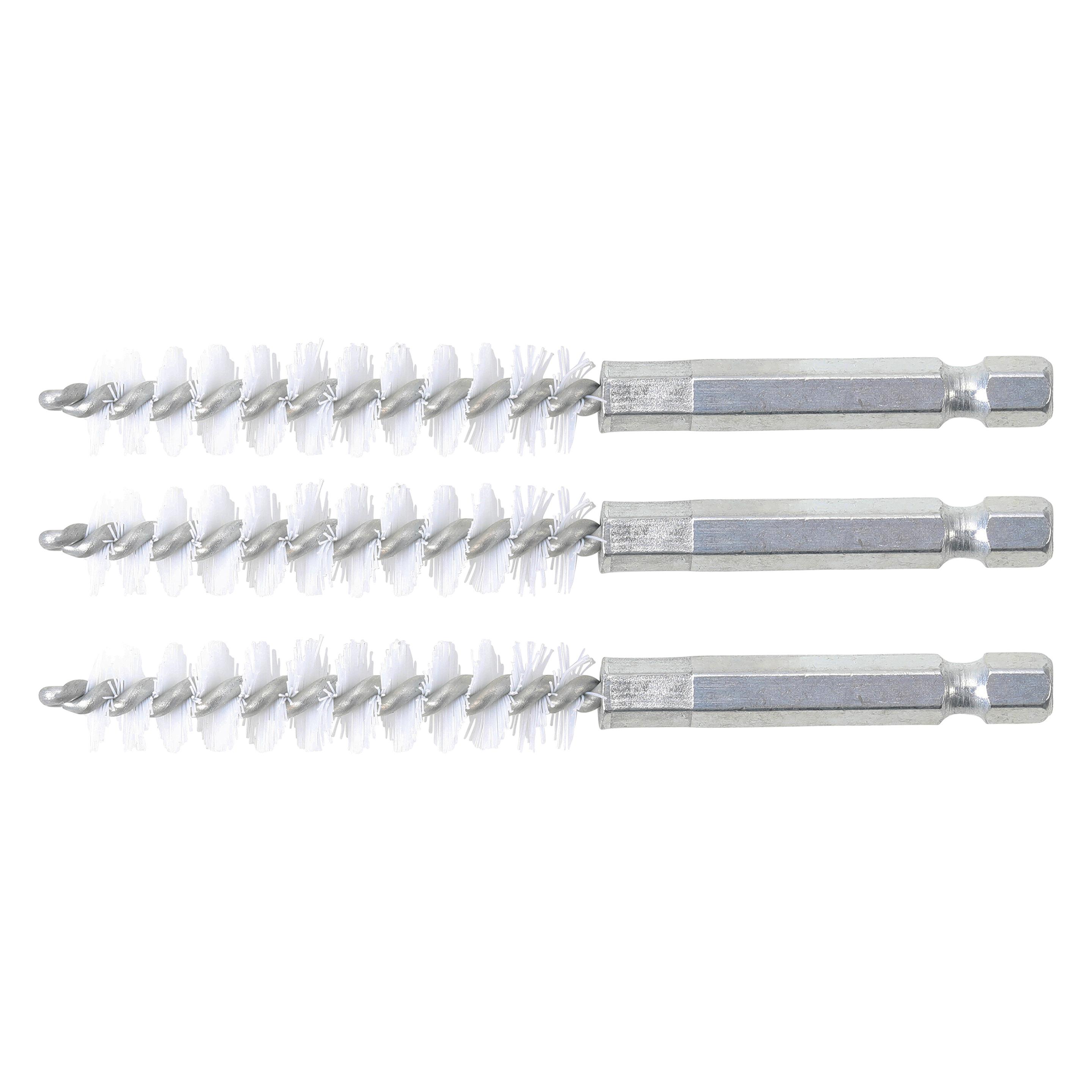 BGS Nylonbürste 11 mm Antrieb Aussensechskant 6,3 mm (1/4") 3-tlg. (3078-11-N)