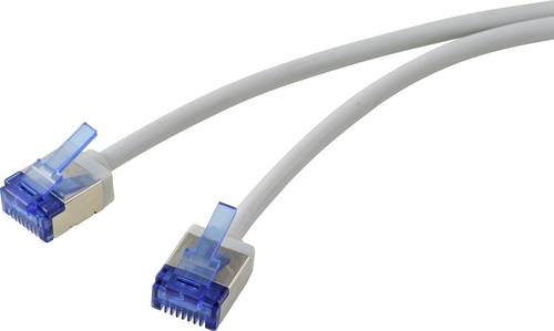 Renkforce RF-7116928 RJ45 Netzwerk Patchkabel CAT 6a U/FTP 1.00m Grau extrem dünn