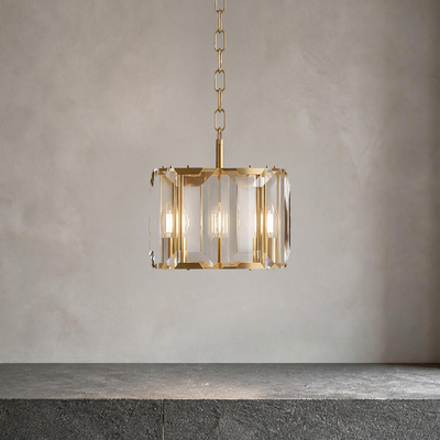 Solara Mini Pendant   Linear Alabaster Pendant   Brushed Gold / Square / Warm White (3000k)   MOD LIGHTING