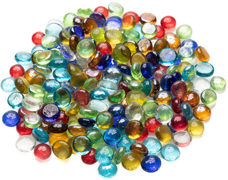 Glas-Nuggets-Mix, bunt, 12–14 mm, 500 g