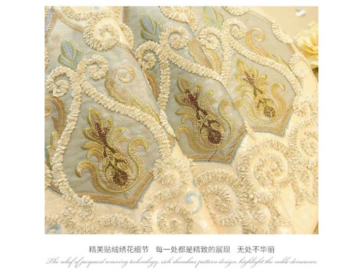 Rideaux de luxe européens et coréens pour salon et chambre à coucher, occultants, brodés, en jacquard texturé, élégants, sur mesure
