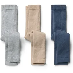 Tchibo - 3 Kinder-Frottee-Thermoleggings - Kinder - Gr. 122/128 - dunkelblau