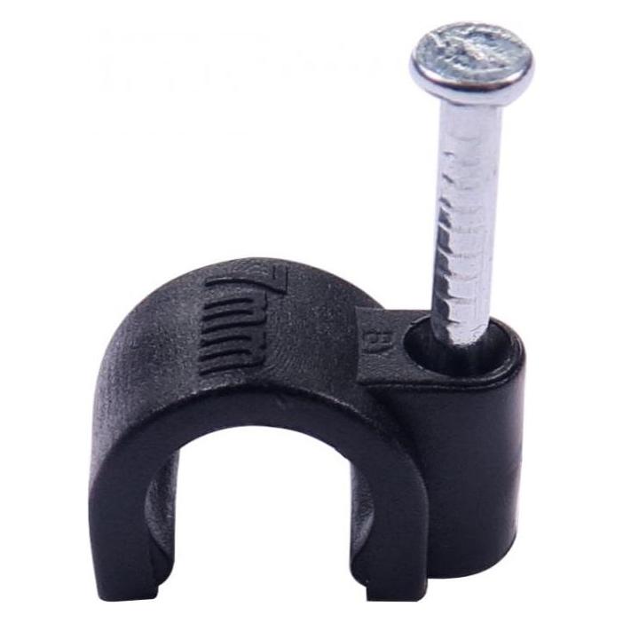 Cables Direct CDL 50 Pack of 7mm Cable Clips Blk (CLIP02-07-50BLK)