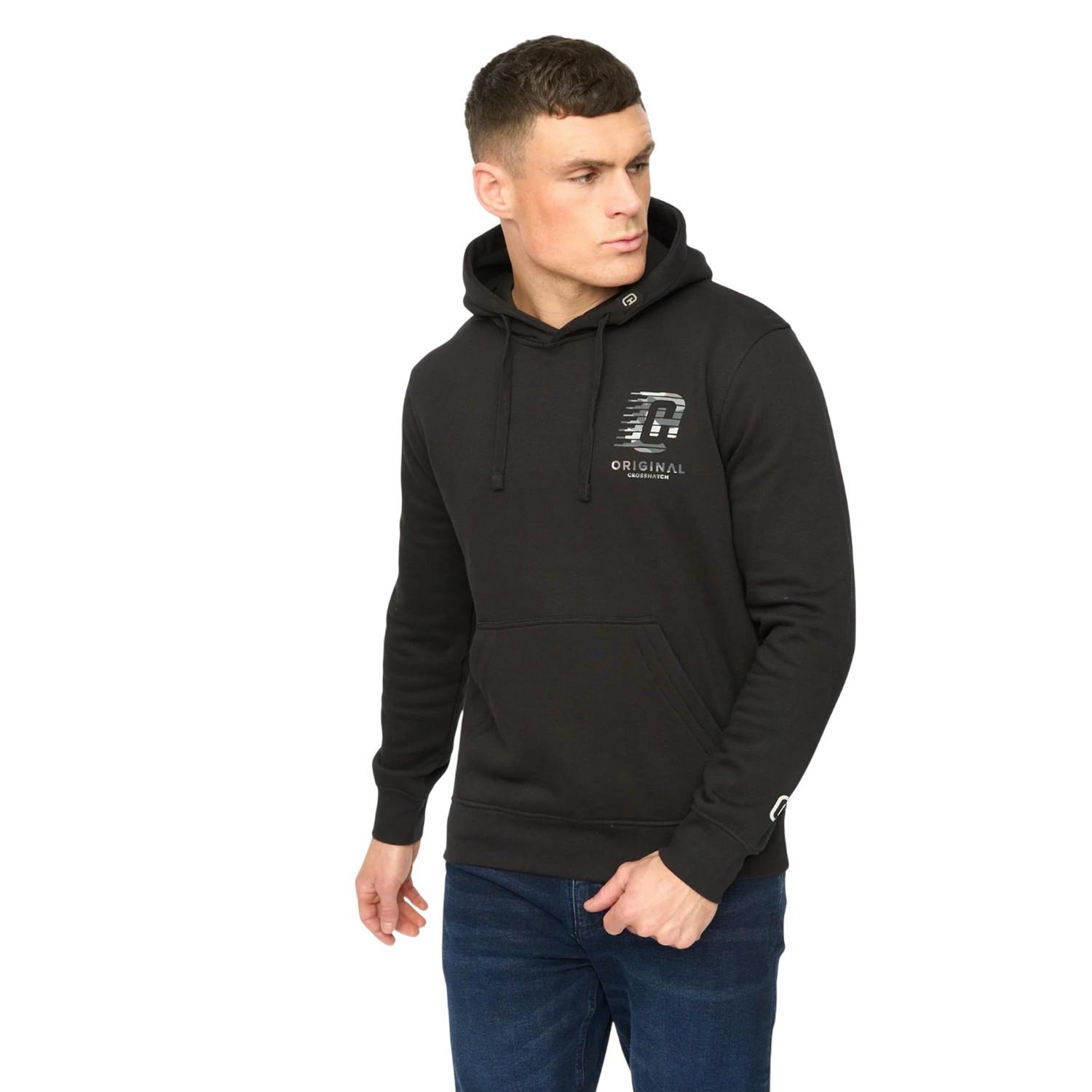Crosshatch Heren Winchamp Hoodie (Zwart)
