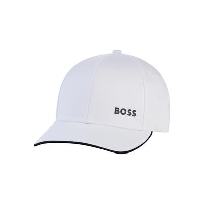Baseball Cap BOSS GREEN "Cap-Bold", Herren, weiß (natural 101), Twill, Baumwolle, unifarben, Caps, mit kontrastfarbener Unterseite, Unisex