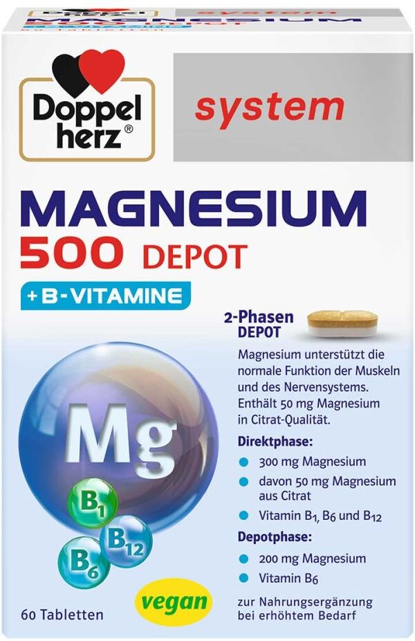 Doppelherz Magnesium 500 Depot System Tabletten 60stk
