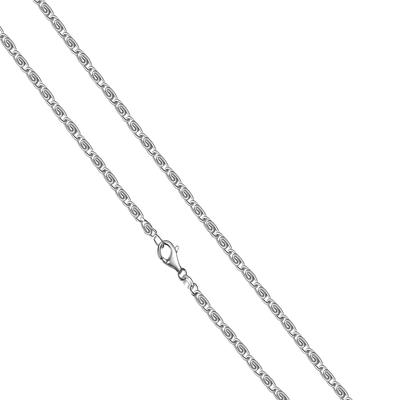 Armband VIVANCE "925/- Sterling Silber Armband weiß S-Panzer 19 cm", weiß, Armbänder, Damen, 19cm, Silber 925 (Sterlingsilber), glitzernd, Armband