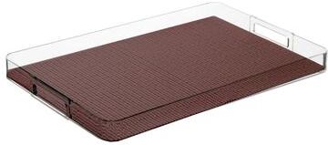 Kraftware Fishnet Rectangular Lucite Serving Tray