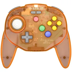 retro-bit Tribute 64 Wireless (Orange Hawk) - Gamepad - Nintendo 64 (PC, Switch), Gaming Controller, Orange