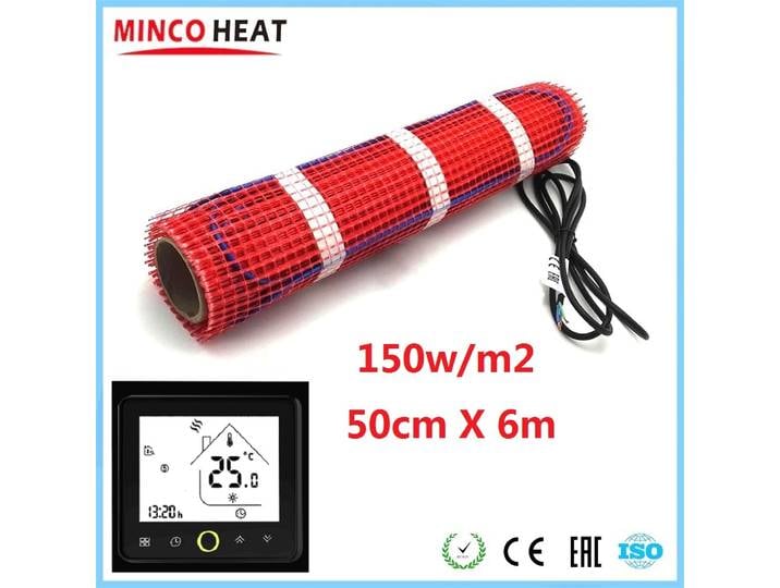 MINCO HEAT – tapis de câble chauffant pour chauffage au sol, 230V, 150W/m2, 50cm x 6m, 3 m2