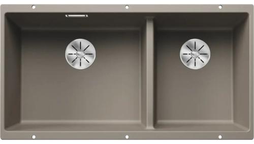 BLANCO SUBLINE 480/320-U, Schrankwaschbecken, Silgranit, Beige, Rechts, 90 cm, Deutschland