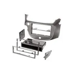 Honda Jazz ab 2009 - 2012 Doppel DIN Radioblende Blende Komplettset silber / ...