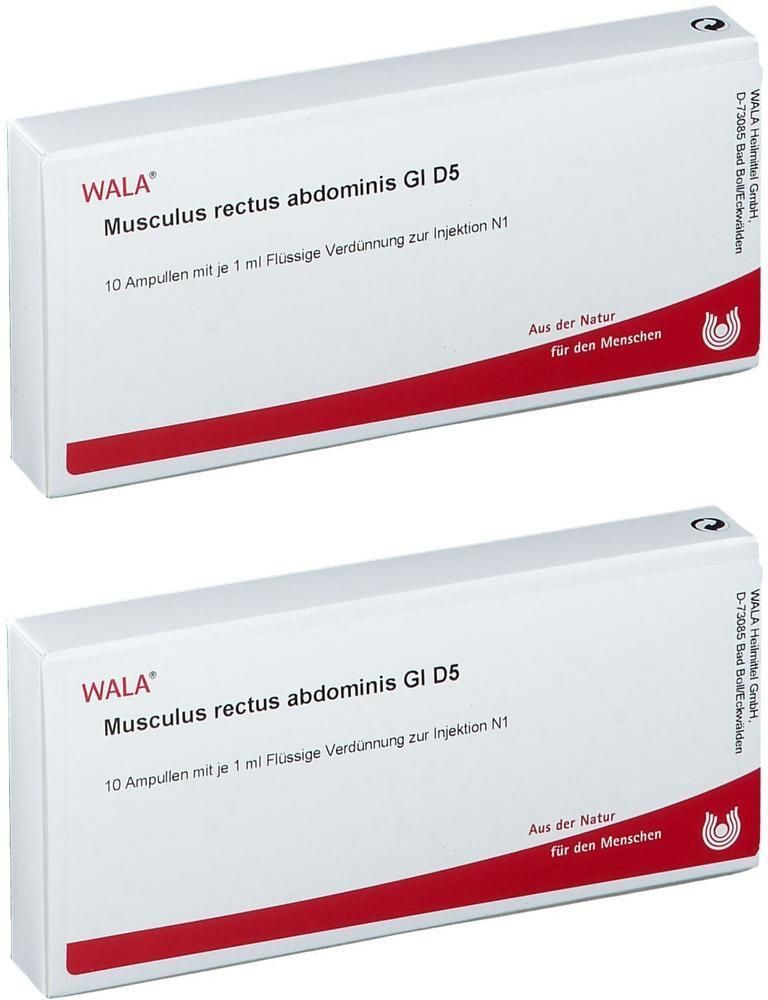 WALA Musculus Rectus abdominis GL D 5 Ampullen 2x 2x10x1 ml