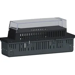 Hager GKEV02029011 Steckdose 45x45 Hutschienengehäuse 2TE leer graphitschwarz
