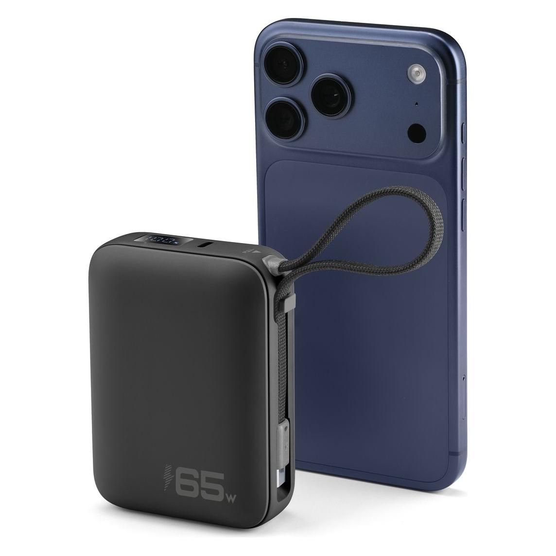 Cellularline POCKET POWER BANK 20.000 mAh, 65 W, USB-C-Anschluss, SCHWARZ (20000 mAh, 65 W) (PBPOCKET20000K)