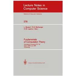 Fundamentals of Computation Theory, Fachbücher von Lothar Budach, Rais G. Bukharajev, Oleg B. Lupanov, G Bukharajev, Rais/B Lupanov
