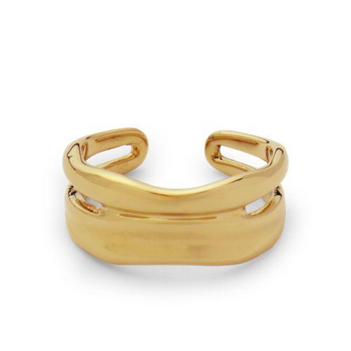 Wasserfester, verstellbarer Stapelring für Damen, Damen, size: regular, Gelb, by Lands' End