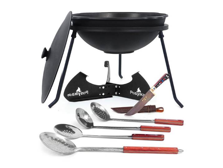 DAVR Metall Schmortopf, Stahl, Gusseisen, Aluminium, Edelstahl, Kunststoff (11-tlg), Dickwandig