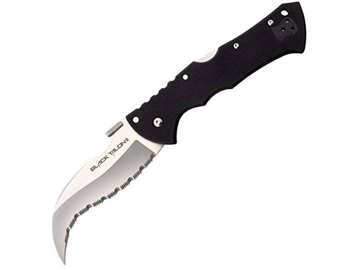 Cold Steel, Black Talon II Lockback, Klappmesser, Satin Finish, Taschenmesser, Griff: G10, S35VN Klingenstahl, scharfes Messer für Outdoor, Camping, Schnitzen