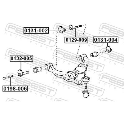FEBEST Sturzkorrekturschraube 0129-009 für TOYOTA