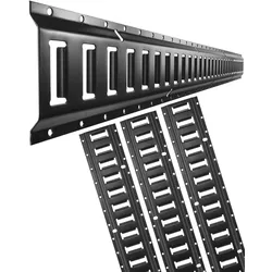 VEVOR E-Track-Schienen-Set, 1,52 m lange Stahlschienen, 4er-Pack,  Tragfähigkeit bis zu 914 kg, robuste Schienen mit Schrauben für Garagen, Lieferwagen, Anhänger, Motorrad-Zurrgurte, ATV-Halterungen