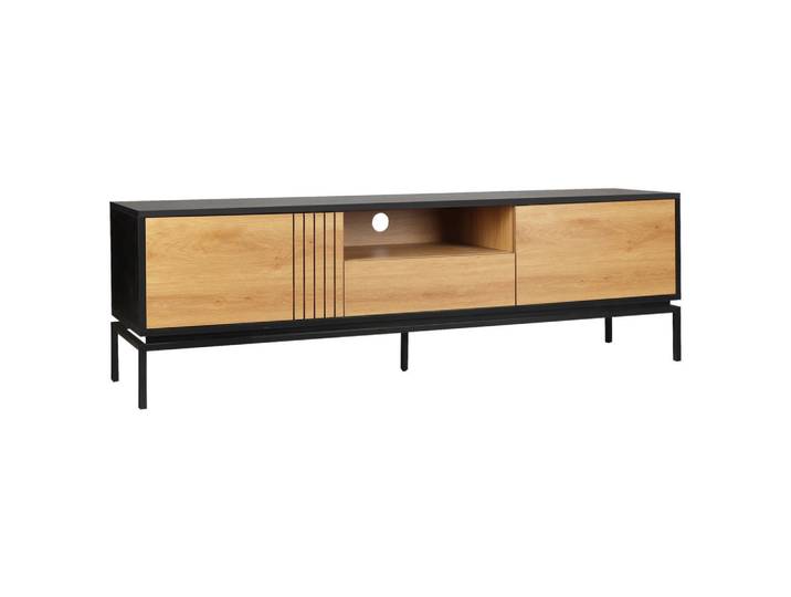 Xora Lowboard, Natur, Schwarz, 1 Schublade(n) Schubladen, 180x55x40 cm, Wohnzimmer, Wohnwände, Lowboards